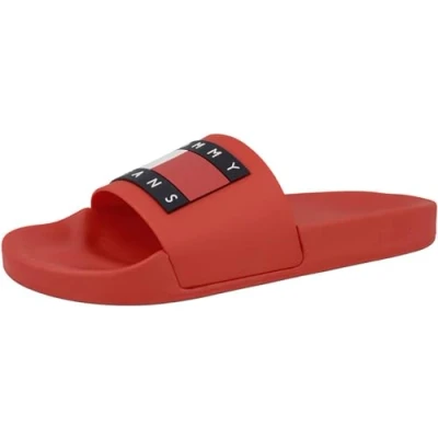 Imagen de Tommy Jeans Hombre Chanclas Pool Slide Zapatillas de Baño, Rojo (Deep Crimson), 46