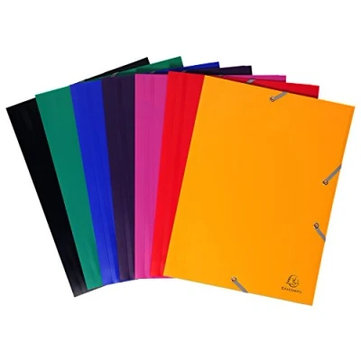 Imagen de Exacompta 559000E Pack de 10 carpetas con goma, multicolor
