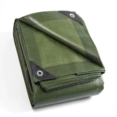 Imagen de GUARD SHIELD lona impermeable con ojales, 2 x m, color verde, 160 g/㎡, de protección multiusos, resistente a desgarros, estabilizada los rayos UV, al moho