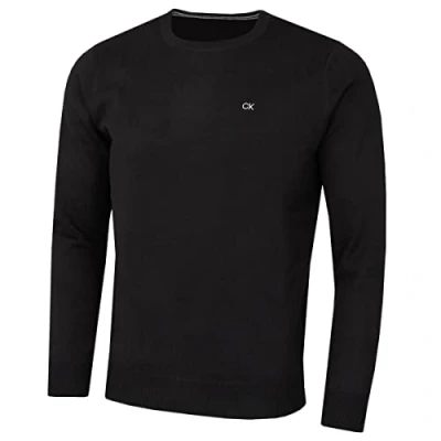 Imagen de Calvin Klein Hombre Crew Cuello Soft Algodón Suéter Negro S