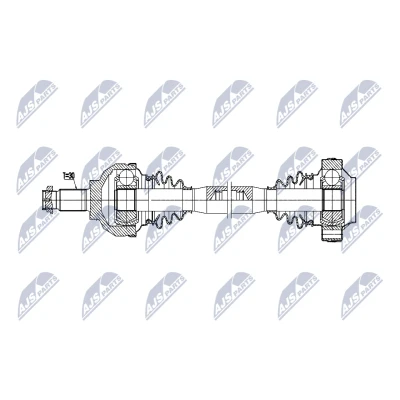 Imagen de NTY NPW BM 221 Árbol de Transmisión Eje trasero izquierda, trasero, derecha 652mm Caja cambios manual, automática BMW: 5 Touring