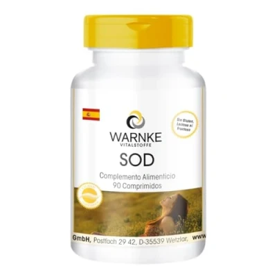 Imagen de SOD 2000 F.I.P. Superóxido dismutasa 90 Comprimidos Warnke Vitalstoffe Calidad de farmacia alemana