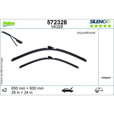 Imagen de Limpiaparabrisas Valeo 572328 delante Escobilla con hoja plana Top Lock sin calentamiento MERCEDES BENZ: Sprinter 3.5 t Furgón