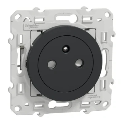 Imagen de Schneider Electric Odace Toma de corriente 2P+T al ras Anth con garras S545052
