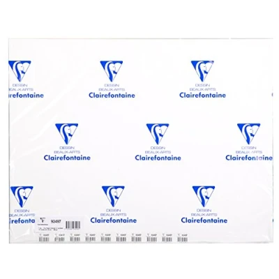 Imagen de Clairefontaine Ref 93497C papel acrílico (paquete de 10 hojas) Tamaño 75 x 110 cm, 360 g/m², sin ácidos, pH neutro, apto para uso con pinturas acrílicas y gouache