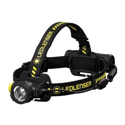 Imagen de Ledlenser Linterna frontal LED H7R Work Robust, recargable con batería de litio, impermeable IP67, 1000 lúmenes, CRI alto, regulación gradual, haz luz 250m, cable carga magnético USB