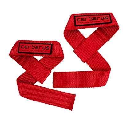 Imagen de CERBERUS Strength Elite Correas de Levantamiento Pesas, Culturismo, Potencia, Entrenamiento Fuerza, Peso Muerto, 21.5 Pulgadas Largo
