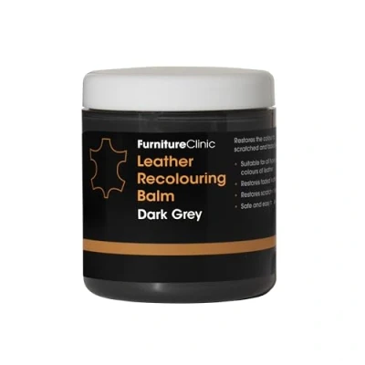 Imagen de Furniture Clinic Bálsamo Reparador para Cuero y Piel Restaura, Hidrata, Repara los Arañazos la Decoloración del Sofás, Tapicerías, Asientos de Automóviles, Ropa, Zapatos Gris Oscuro