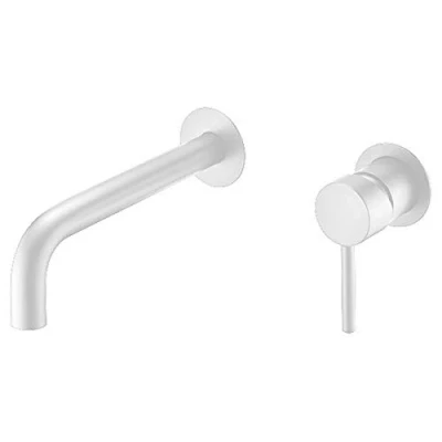 Imagen de MICE Grifo de lavabo empotrado Monomando griferia empotrada grifos baño para lavamanos Color Blanco Mate GLT023 BL