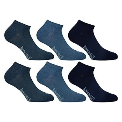 Imagen de Lonsdale Sneaker 6 Pares Calcetines, Algodón (Azul Mix, 39 42)