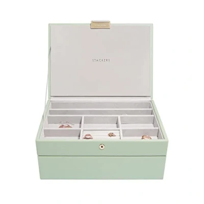 Imagen de Stackers Sage Green Classic Joyero (2 unidades), color verde