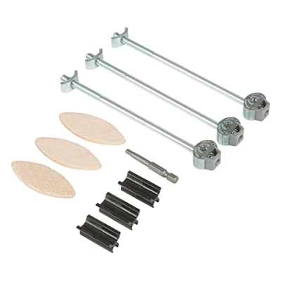Imagen de Trend ZIPBOLT Kit de Conexión para Encimeras Delgadas, Espesor 16 25mm, Acero Zincado, ZIP/25/158/3