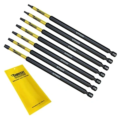 Imagen de 7 x SabreCut SCRK152TXTP 152mm Torx TP T10 T15 T20 T25 T27 T30 T40 Juego de puntas destornillador impacto seguridad magnética Heavy Duty Compatible con Dewalt Milwaukee Bosch Makita y más