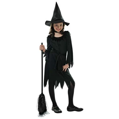 Imagen de amscan Set High (PKT) (997479) Disfraz de bruja pequeña para niñas (8 10 años)
