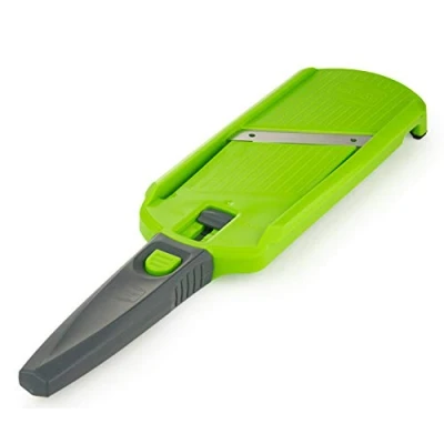 Imagen de Börner Multi Slicer Cortador de Verduras fruta y verdura patatas con dos grosores corte pepinos Mandolina Cocina (Verde/Gris)