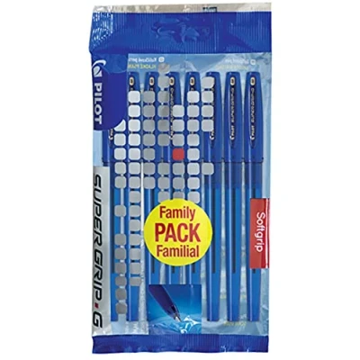Imagen de Pilot Supergrip G Set de 8 bolígrafos punta media azul