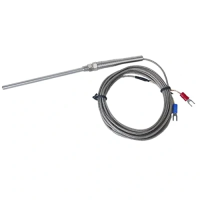 Imagen de Sharplace 100mm Pala Sensor de Temperatura Controlar Termopar Tipo K 100C to 1250C Probe 3M