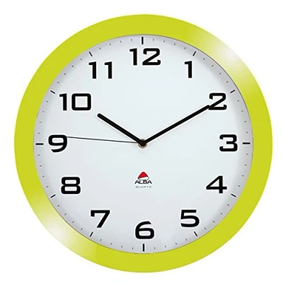 Imagen de Alba Reloj de Cuarzo Pared, Cristal, Verde, 38x5.5x38 cm