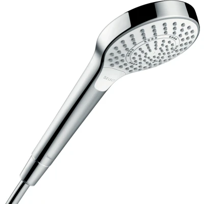 Imagen de Hansgrohe 26800400 Croma Select S 110 Multi ducha de mano, 3 tipos chorro, blanco/cromo