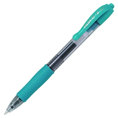 Imagen de Pilot G2 Bolígrafo de gel retráctil (0.7mm 1), color turquesa y azul claro