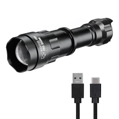 Imagen de Nightfox Linterna XB5 Pro Longitud de onda 850nm Luz invisible para usar solo con dispositivos visión nocturna Batería recargable por USB incluida Enfoque ajustable Regulable