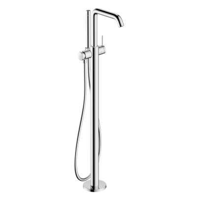 Imagen de hansgrohe Tecturis S Grifo de bañera pie para 2 consumidores, con manguera ducha 1,25 m, cromado