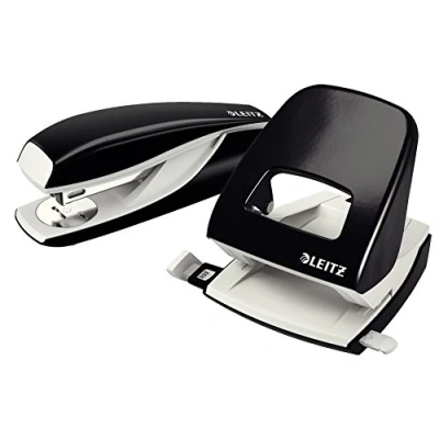 Imagen de Leitz 50950095 NeXXt Juego de grapadora y perforadora, color negro