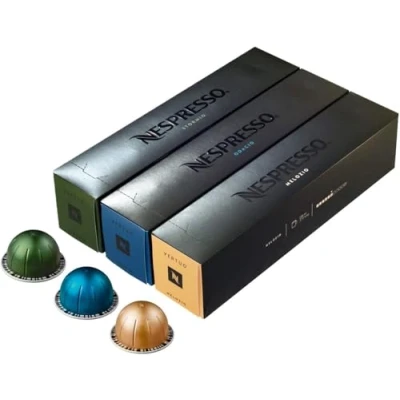 Imagen de Nespresso Surtido de cápsulas café para máquina Vertuoline 3 cajas: Stormio, Odacio y Melozio, un total 30