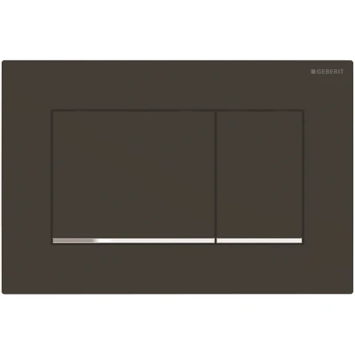 Imagen de Geberit 115883141 Sigma 30 Pulsador para 2 cantidades de cisterna (placa + botones negros, rayas cromadas)
