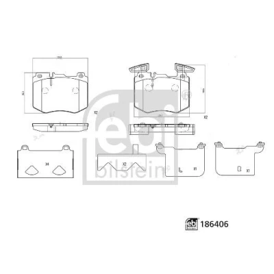 Imagen de Juego de pastillas FEBI BILSTEIN 186406