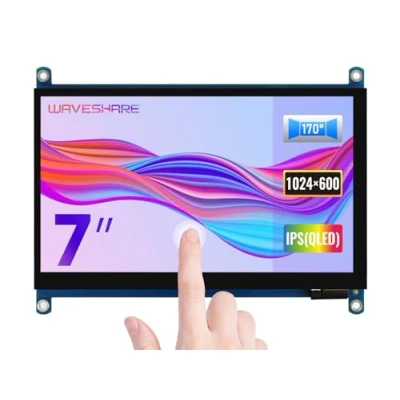 Imagen de Waveshare 7inch QLED Quantum Dot Display Capacitive Touch Screen 1024x600 G+G Toughened Glass Panel Support Raspberry Pi/Jetson Nano/PC/Game Console