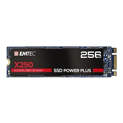 Imagen de EMTEC SSD Interno M2 SATA x250 256 GB Power Plus 3D NAND