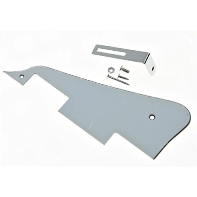 Imagen de KAISH Golpeador de guitarra LP blanco 3 capas con soporte cromado para Epiphone Les Paul