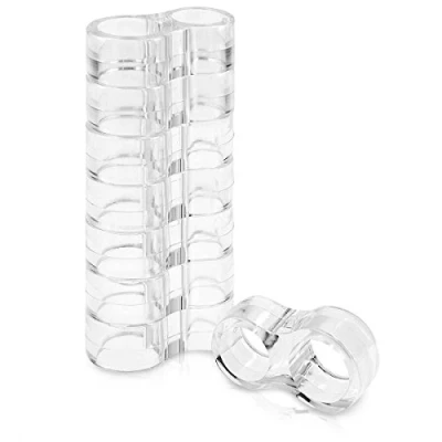 Imagen de Navaris Set De 8 topes para Manilla Puerta PVC Pared Transparentes Protectores picaporte y Ventana Goma