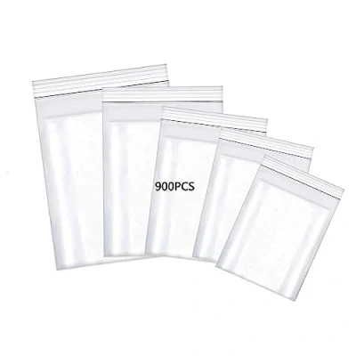 Imagen de HVDHYY 900 Bolsas Plástico Transparente con Cierre Zip Mixed Bolsa de Cremallera Plastico Autocierre Diferentes Tamaños 4X6cm 200pcs/ 5X7cm 6X9cm 7X10cm 8X12cm 100pcs