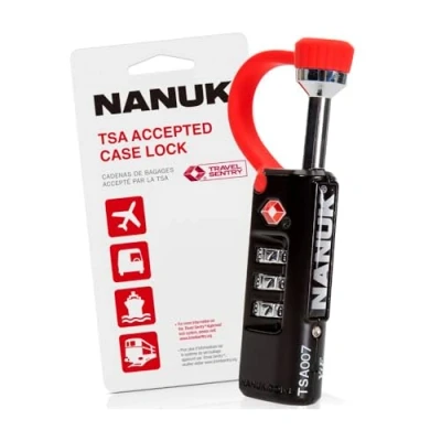 Imagen de Nanuk candados TSA para Equipaje, cerraduras de 3 dígitos, código numérico Maleta, Bolso, Mochilas, Cerradura pequeños combinación (Negro, 1 Pieza)