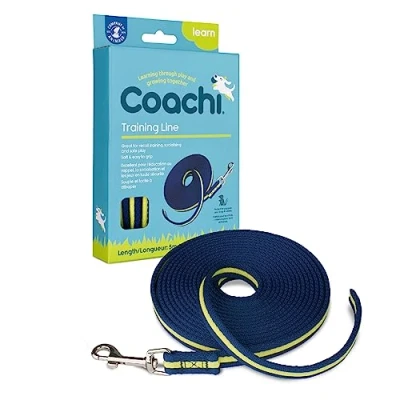 Imagen de Coachi Training Line 5 m, addestramento all’aperto e al richiamo, socializzazione di cani cuccioli, leggero, impugnatura morbida, scoraggia l’inseguimento. Per taglia piccola media.