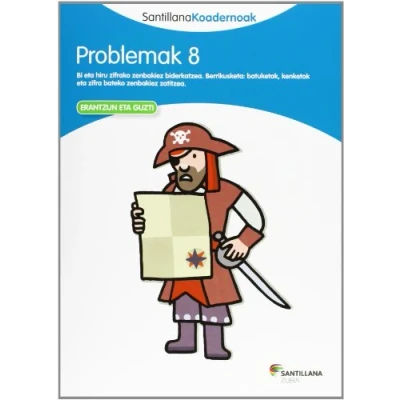 Imagen de PROBLEMAK 8 SANTILLANA KOADERNOAK (CUADERNOS)