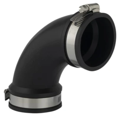 Imagen de AquaForte Elastómero de PVC curva flexible, 90 grados, diámetro 50 mm (rango sujeción 44 mm), flexible