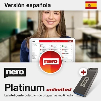 Imagen de EL PAQUETE de SOFTWARE: Nero Platinum Unlimited en USB Edición vídeo Copia seguridad Gestión y reproducción medios 8K Fotos Música Ajuste del PC Windows 11 / 10 8 7