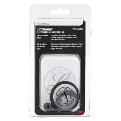Imagen de Littmann 3M Classic II 40005, Kit de piezas repuesto para fonendoscopios, color Negro