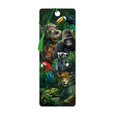 Imagen de 3D LiveLife Marcapaginas Amiguetes de la selva Deluxebase. Un marcapáginas con lenticular e ilustraciones licencia del reconocido artista Tami Alba