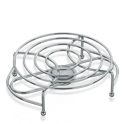 Imagen de kela 17600 Calentador para tetera, 1 portavelas pequeño, Metal cromado, Globe