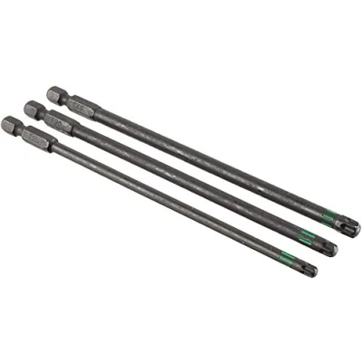Imagen de kwb Juego de 3 puntas 150 mm Torx T25, T30, T40, Torsion 123244 (TQ 60 acero, zona torsión, ISO 1173 accionamiento C6.3), L