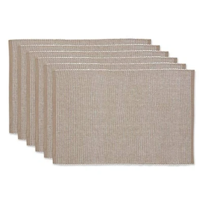 Imagen de DII Colección Bicolor Mesa, Algodón, Piedra, Placemat Set, 6