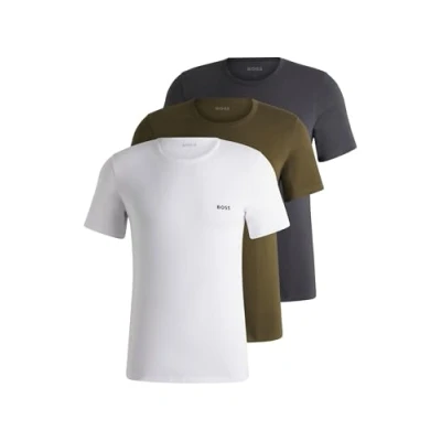 Imagen de BOSS Classic 3 PACK Camiseta interior, Hombre, Talla: Small, White/grey/green
