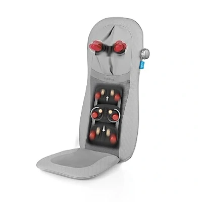 Imagen de medisana MCG 810 Almohadilla de masaje Shiatsu con gel, Dispositivo función calor, 3 niveles intensidad, zonas seleccionables, Fácil cuidar, Gris