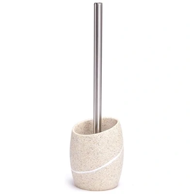 Imagen de MSV 141595 poliresina malua escobilla de baño con Soporte, Color Beige