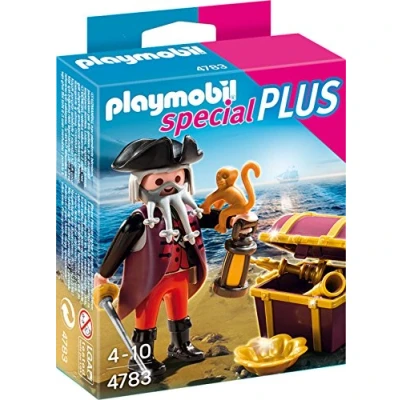Imagen de PLAYMOBIL Especiales Plus Pirata con Cofre del Tesoro, playset (4783)