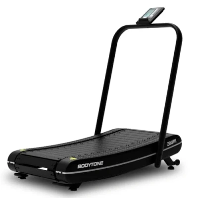 Imagen de Cinta de Correr Curva Plegable, conectividad Apps, sin Motor y Pantalla LCD Andar Cero Consumo. Energía Autogenerada. Velocidad Ilimitada Bodytone ZROTH